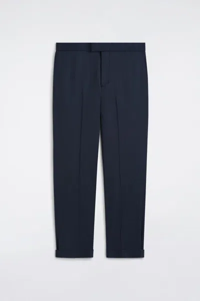 Cos Packable Regular-fit Straight-leg Pants In Navy