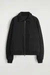 Cos Padded Cotton Flight Jacket In Black