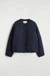 Cos Padded Cotton Liner Jacket In Blue