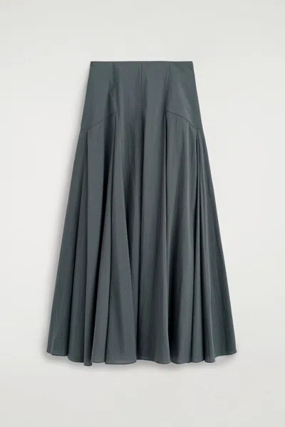 Cos Paneled A-line Maxi Skirt In Blue