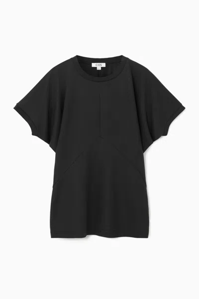 Cos Panelled Batwing T-shirt In Blue