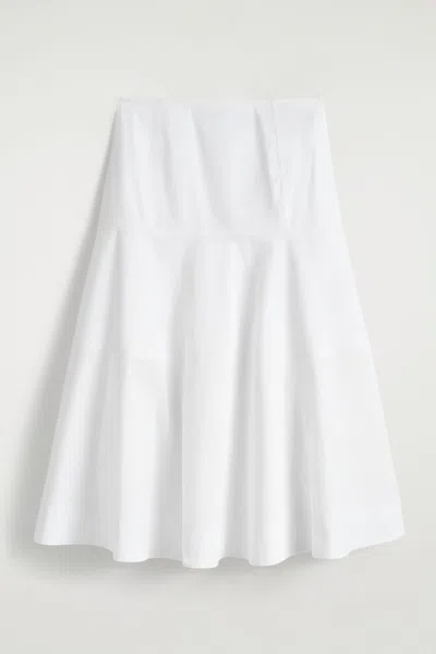 Cos Panelled Cotton Midi Skirt