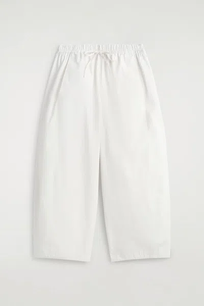 Cos Pantalon Barrel Taille Élastiquée In White