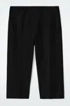 Cos Pantalone Capri In Misto Cotone In Nero