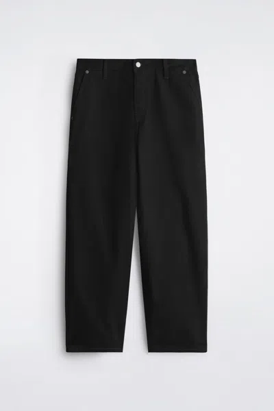 Cos Pantaloni In Denim A Gamba Larga In Black