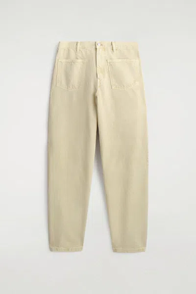 Cos Jeans A Gamba Dritta Con Tasche Applicate In Yellow