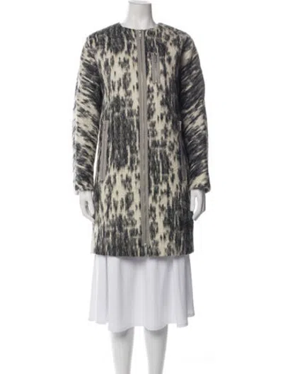 Pre-owned Cos Patterned Coat In Multicolor