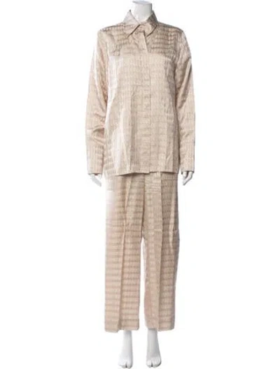 Pre-owned Cos Patterned Pant Set In Neutrals