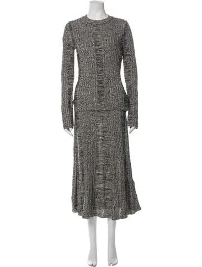 Pre-owned Cos Patterned Skirt Set In Green