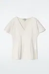 Cos Petal-sleeve Cotton Top