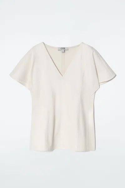 Cos Petal-sleeve Cotton Top