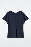 Cos Petal-sleeve Cotton Top