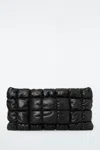 COS PILLOW OVERSIZED QUILTED CLUTCH BAG - LEATHER