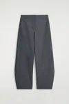 Cos Pima Cotton Barrel-leg Pants In Gray