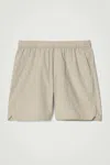 Cos Pima Cotton Elasticated Shorts In Beige
