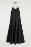Cos Pima Cotton Halterneck Dress In Black