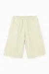 Cos Pinstriped Knee-length Shorts In Beige