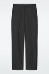 Cos Pinstriped Tailored Pants In Black