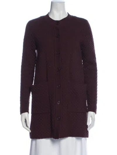Pre-owned Cos Plaid Print Coat In Multi