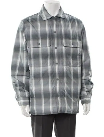 Pre-owned Cos Plaid Print Denim Jacket In Multi