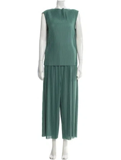 Pre-owned Cos Pleated Accents Pant Set In Green