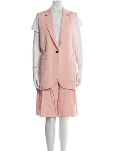 Pre-owned Cos Pleated Accents Short Set In Pink