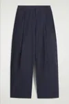 Cos Pleated Barrel-leg Chinos In Blue