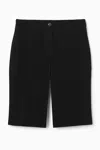 Cos Pleated Bermuda Shorts In Black