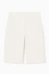 Cos Pleated Bermuda Shorts In White