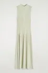 Cos Pleated High-neck Maxi Dress