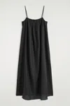 Cos Pleated Linen Maxi Dress