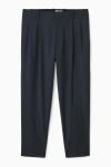 COS PLEATED TECHNICAL WOOL TROUSERS