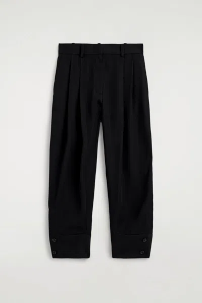 Cos Pantaloni A Palloncino In Twill Con Pinces In Black