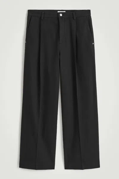 Cos Pleated Wide-leg Denim Pants