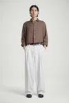 Cos Pleated Wide-leg Denim Trousers