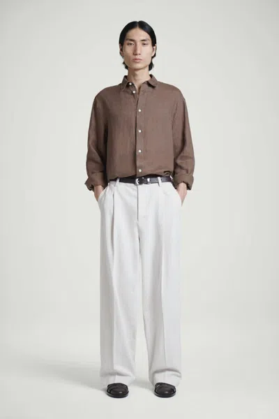Cos Pleated Wide-leg Denim Trousers