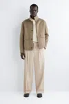 Cos Pleated Wide-leg Trousers In Beige In Sand
