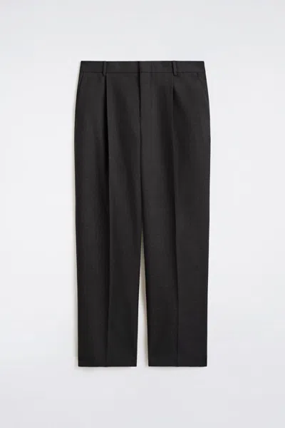Cos Pleated Wool Trousers In Grigio In Gray