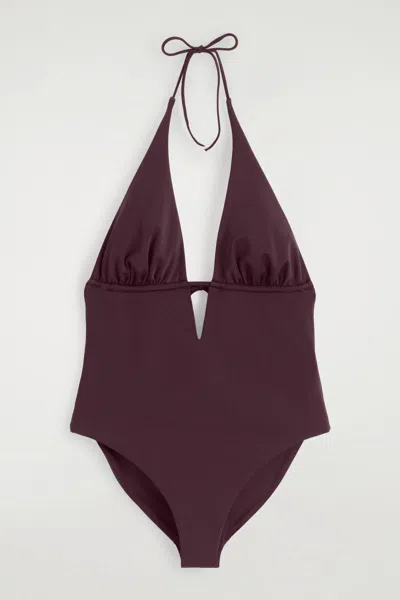 Cos Plunge-neck Swimsuit