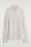 Cos Pointelle-knit Mohair Sweater In Neutral