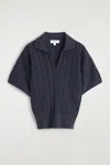 Cos Pointelle-knit Polo Shirt