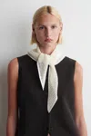 Cos Pointelle-knit Triangle Scarf