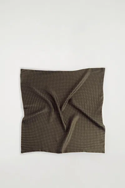 Cos Polka-dot Silk Scarf In Brown