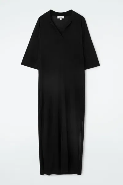 Cos Polo Maxi Dress In Black