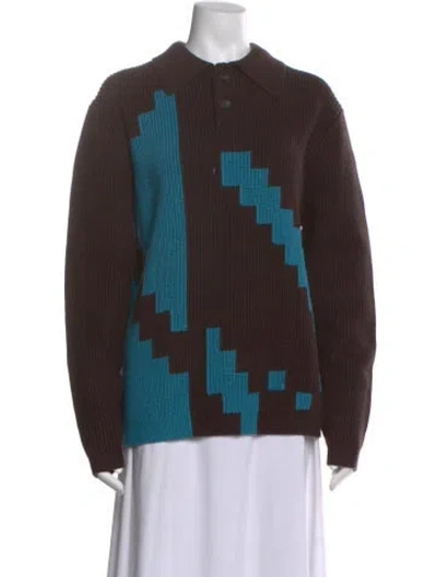 Pre-owned Cos Printed Crew Neck Sweater In Multi