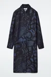 Cos Printed Denim Shirt Dress In Blue