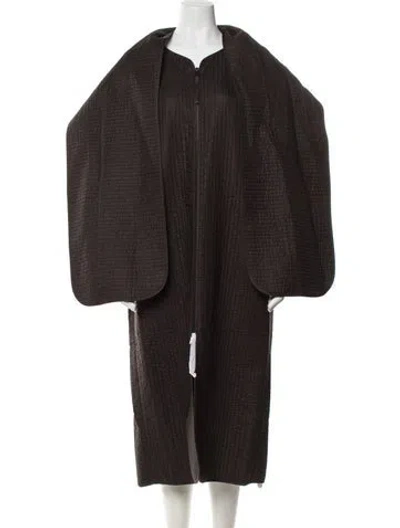 Pre-owned Cos Printed Faux Fur Coat In Brown
