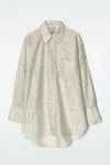 Cos Printed Fluid Shirt In White