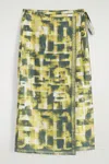 Cos Printed Midi Wrap Skirt In Yellow