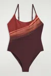 Cos Printed Scoop-neck Swimsuit